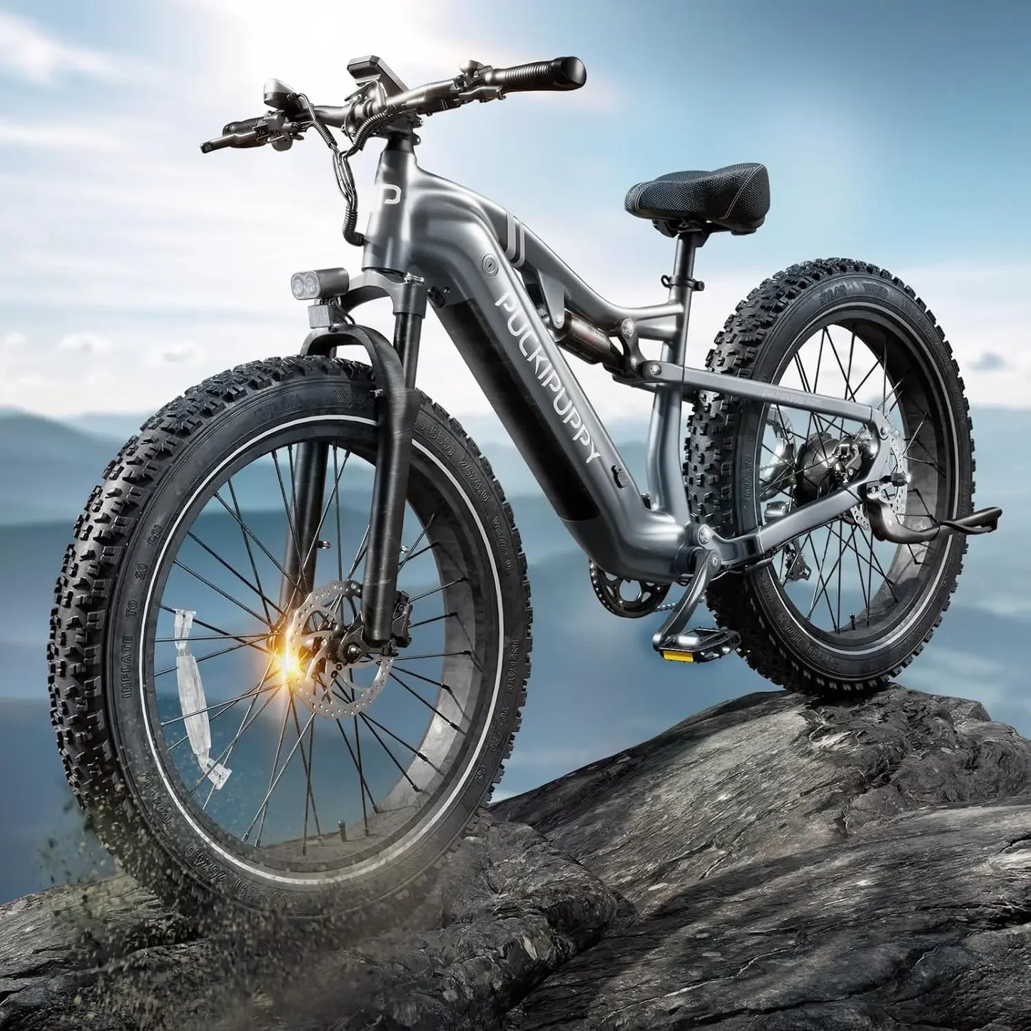 PUCKIPUPPY 1000W Electric Bike Grey United States